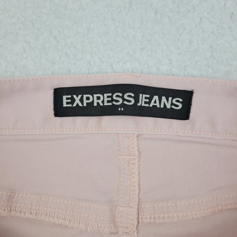 Express Jeans Stretch Cutoff Shorts Womens 2 Pink Cotton‎ Blend Summer Casual